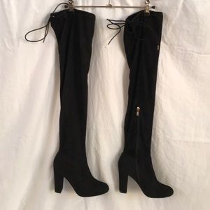 Bamboo Over the Knee Boot Black sz 7.5 New!!